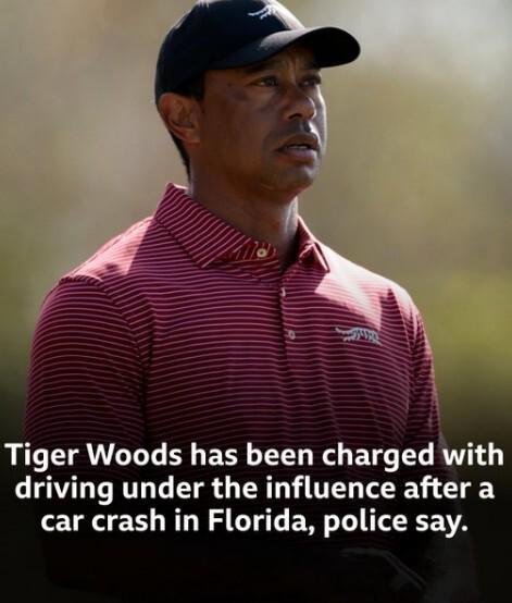 泰格·伍兹酒驾翻车被警方逮捕，过往车祸记录引