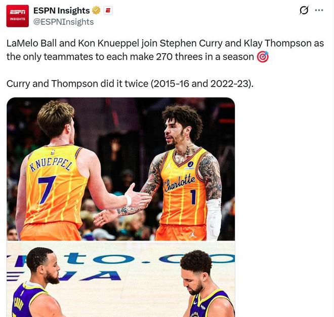 克努佩尔锁定三分王成NBA历史首人 破80年纪录三